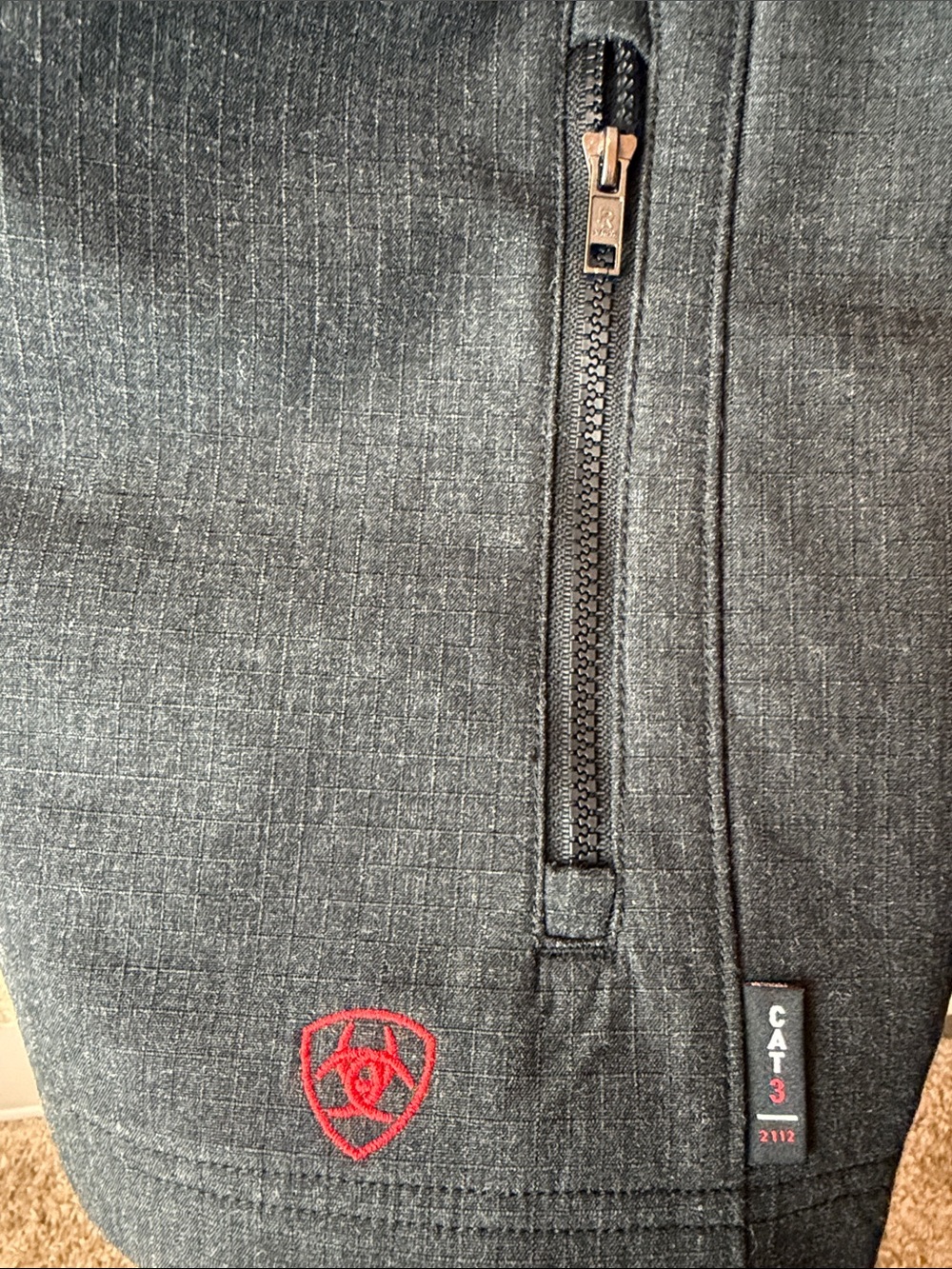 Ariat Men's Charcoal Lightweight Softshell Jacket FR Team Logo NWT Sz. XL - Picture 4 of 16
